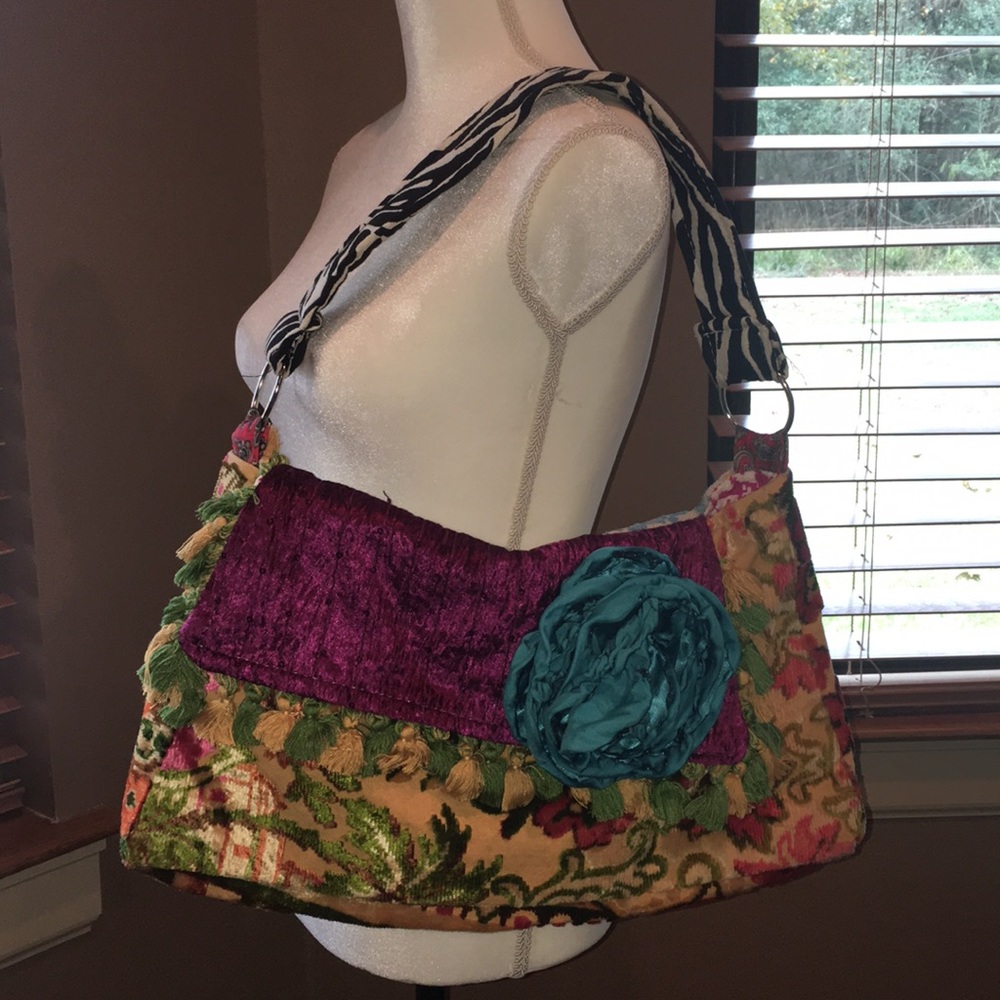One of a kind handmade Hobo bag